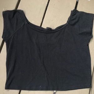 forever 21 black crop top